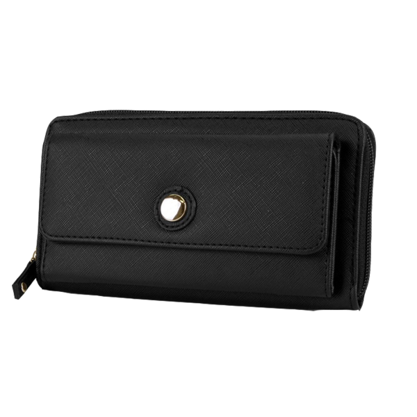 Genuine Leather RFID Zippered Wallet