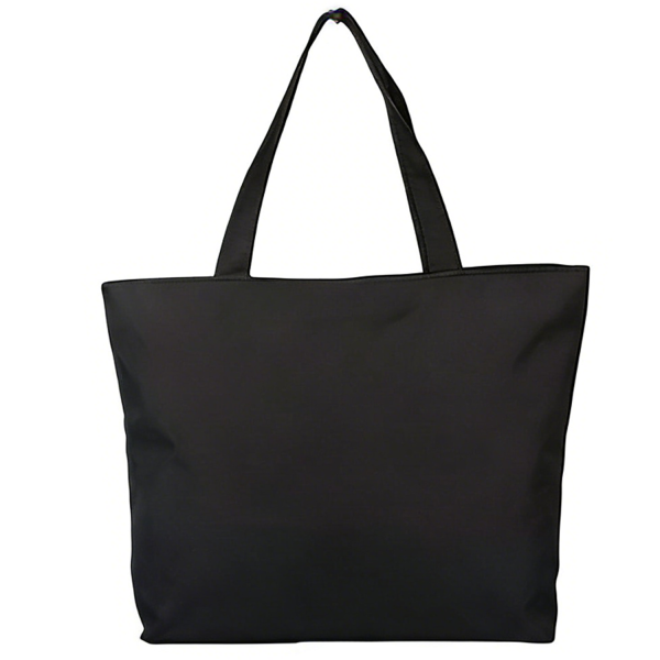 Cotton Canvas Zipper Tote Bag