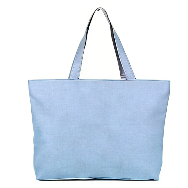 Cotton Canvas Zipper Tote Bag