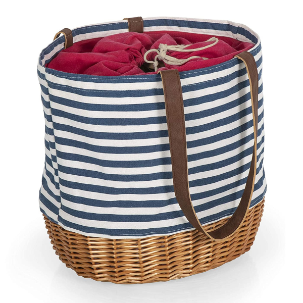 Rattan Tote Bag w/ Drawstring Closure