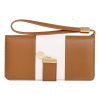 PU Leather Zippered Clutch Wallet