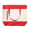 Canvas Zippered Tote Bag w/ Pocket