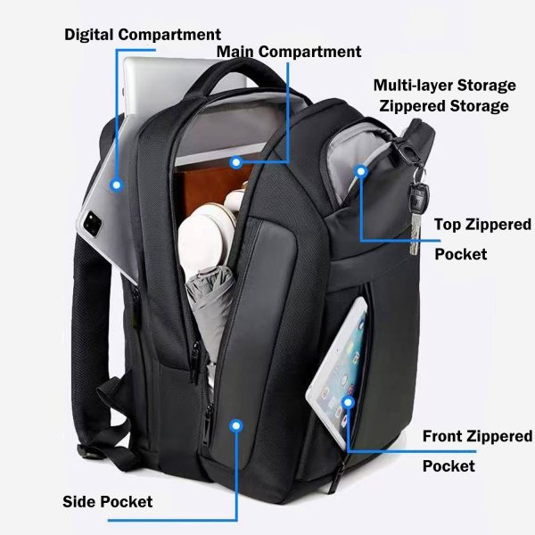 Large-Capacity Waterproof Oxford Business Backpack