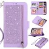 Glitter PU Flip Folio Phone Case w/ Wallet