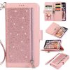 Glitter PU Flip Folio Phone Case w/ Wallet