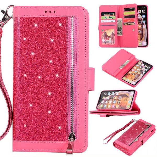 Glitter PU Flip Folio Phone Case w/ Wallet