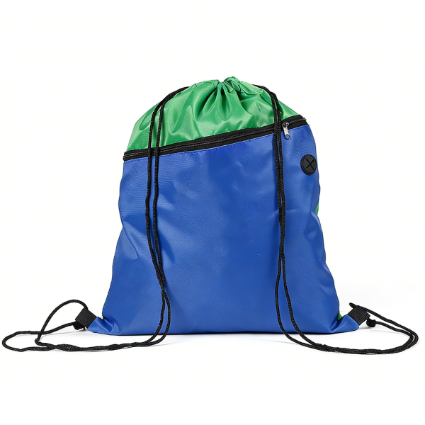 Polyester Two-Tone Drawstring Backpack