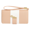 PU Leather Zippered Clutch Wallet