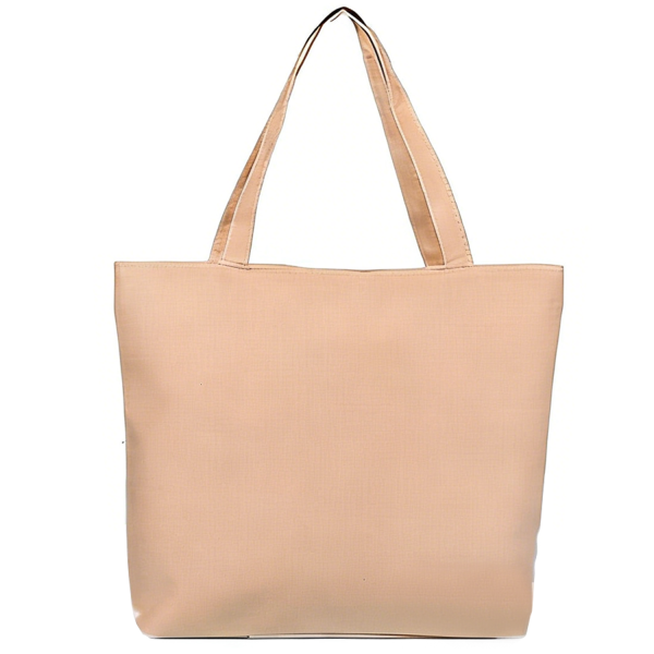 Cotton Canvas Zipper Tote Bag