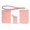 PU Leather Zippered Clutch Wallet