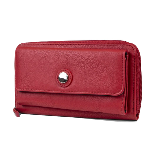 Genuine Leather RFID Zippered Wallet