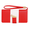 PU Leather Zippered Clutch Wallet