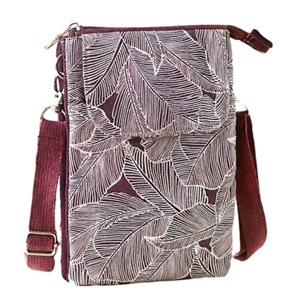 Cotton Crossbody Phone Pouch