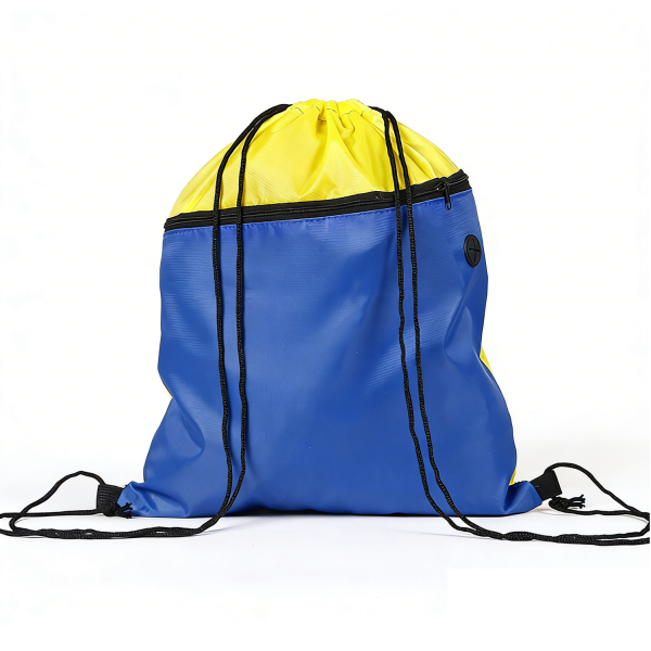 Polyester Two-Tone Drawstring Backpack