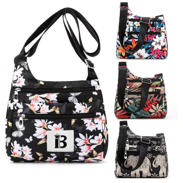 Nylon Multi-Compartment Women's Shoulder/Crossbody Bag