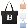 Cotton Canvas Zipper Tote Bag