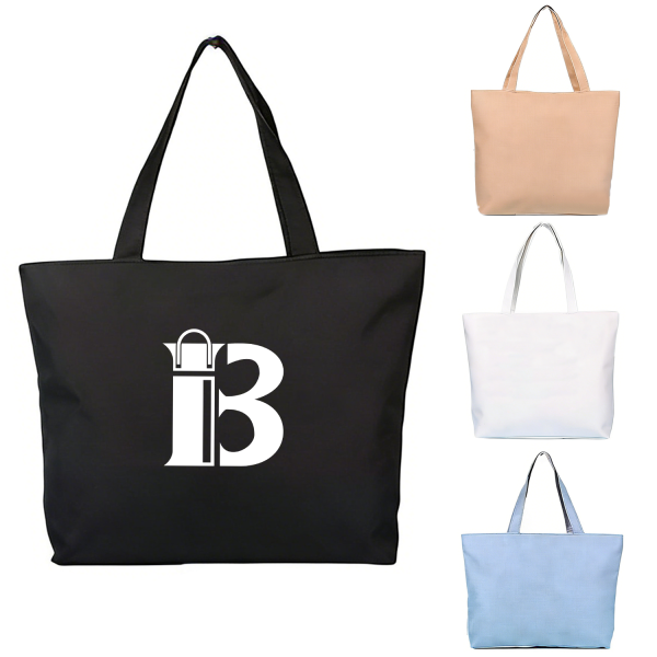主图1_1765346487916.png Cotton Canvas Zipper Tote Bag