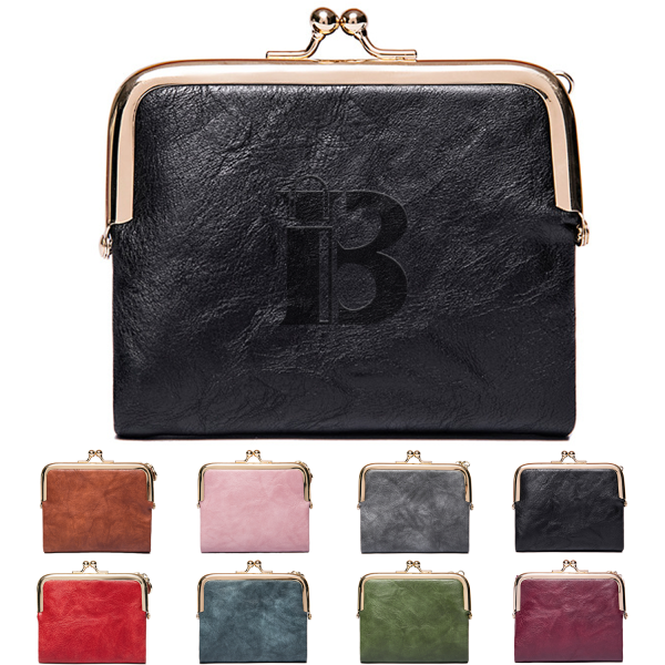 PU Leather Small Kiss Lock Coin Purse