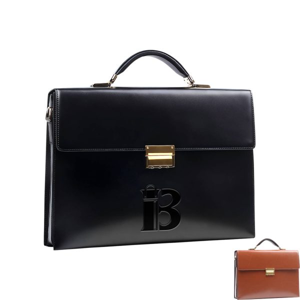 主图2_1772510261489.jpg Genuine Leather Briefcase w/ Combination Lock