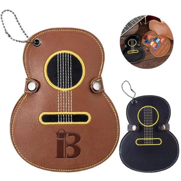 PU Leather Guitar Shaped Pick Case