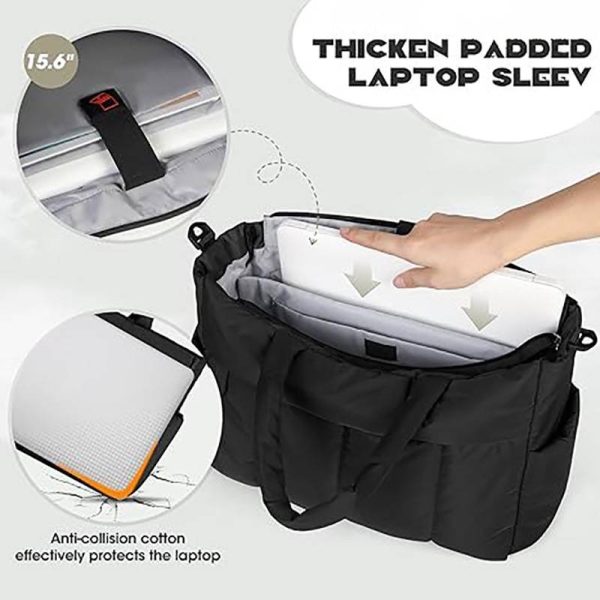 Quilted Commute Travel Tote Bag