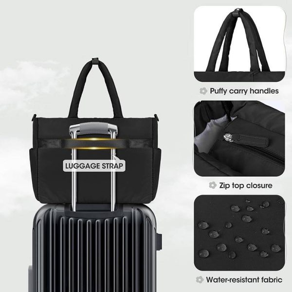 Quilted Commute Travel Tote Bag