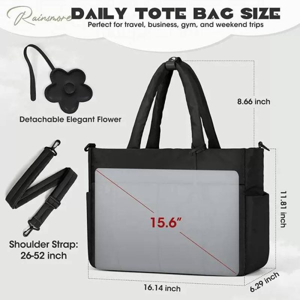 Quilted Commute Travel Tote Bag