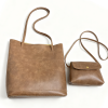 卡其_1761900661872.png 2-Piece PU Leather Retro Tote Bag Set
