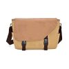 Canvas Slant Flap Messenger Bag with Shoulder Strap