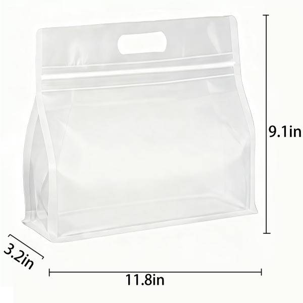 Food Storage Transparent Frosted Tote Seal Bag