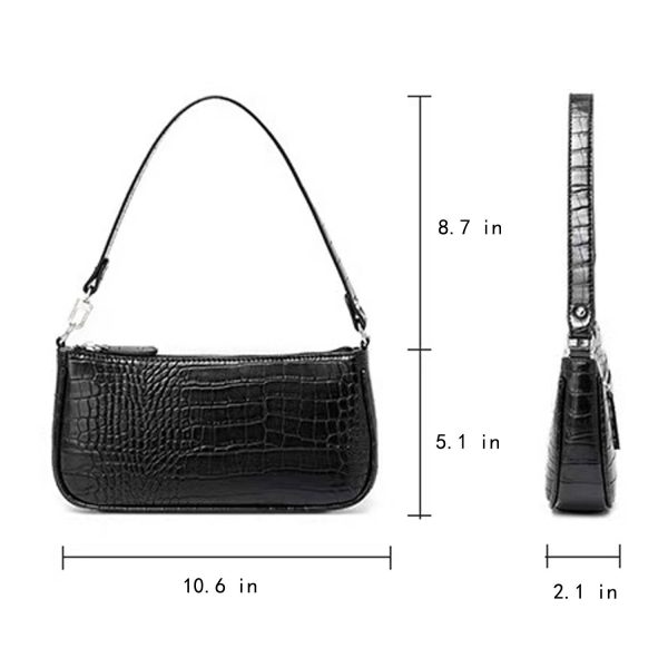 PU Leather Vintage Crocodile Pattern Handbag