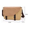 Canvas Slant Flap Messenger Bag with Shoulder Strap