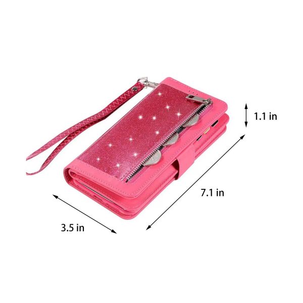 Glitter PU Flip Folio Phone Case w/ Wallet