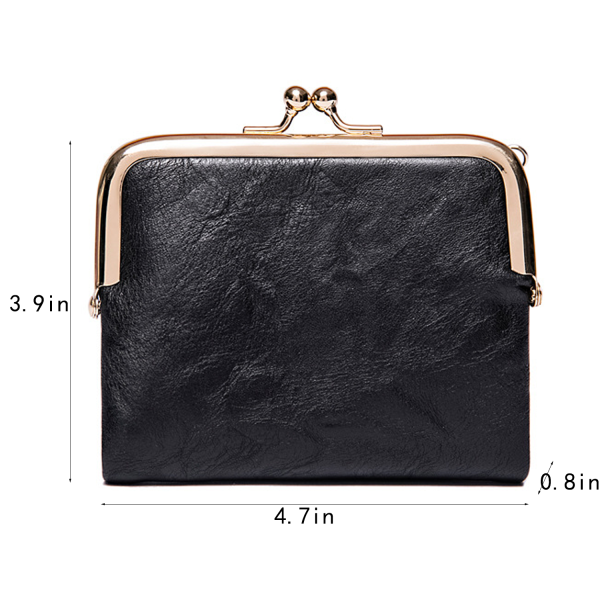 PU Leather Small Kiss Lock Coin Purse