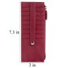 Long PU Leather Multi Card Slot Zipper Wallet