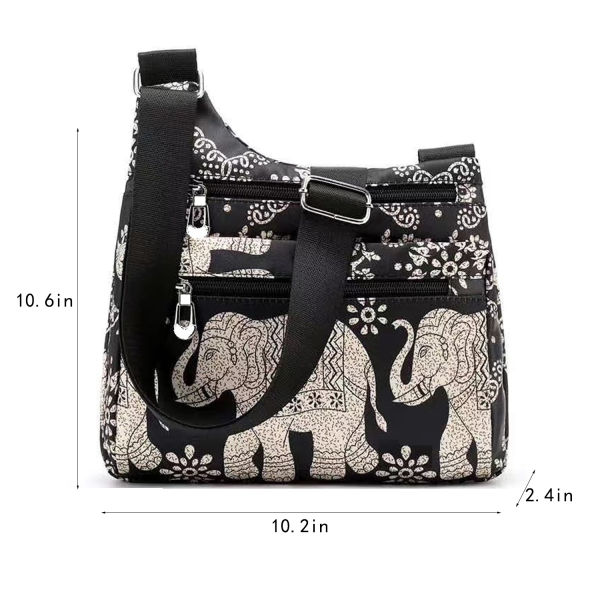 Nylon Multi-Compartment Women's Shoulder/Crossbody Bag