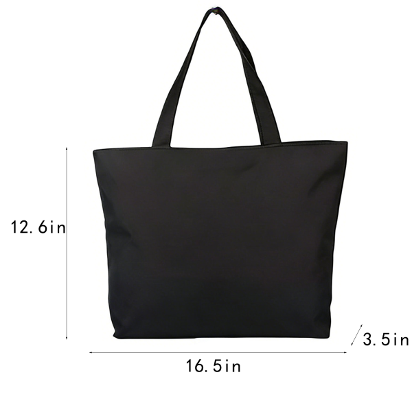 Cotton Canvas Zipper Tote Bag