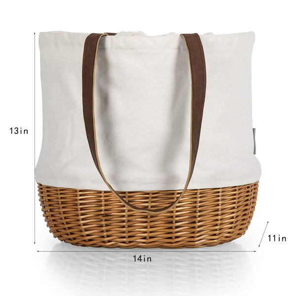 Rattan Tote Bag w/ Drawstring Closure