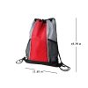 Polyester Drawstring Sports Backpack w/ Mesh Pocket