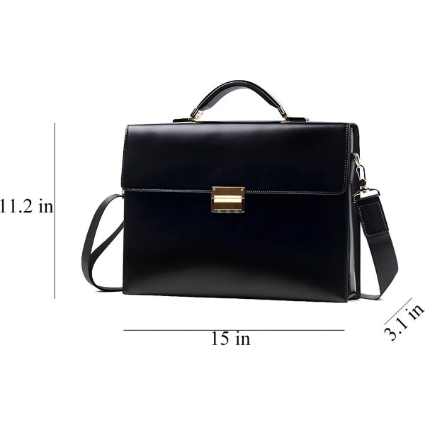 Genuine Leather Briefcase w/ Combination Lock
