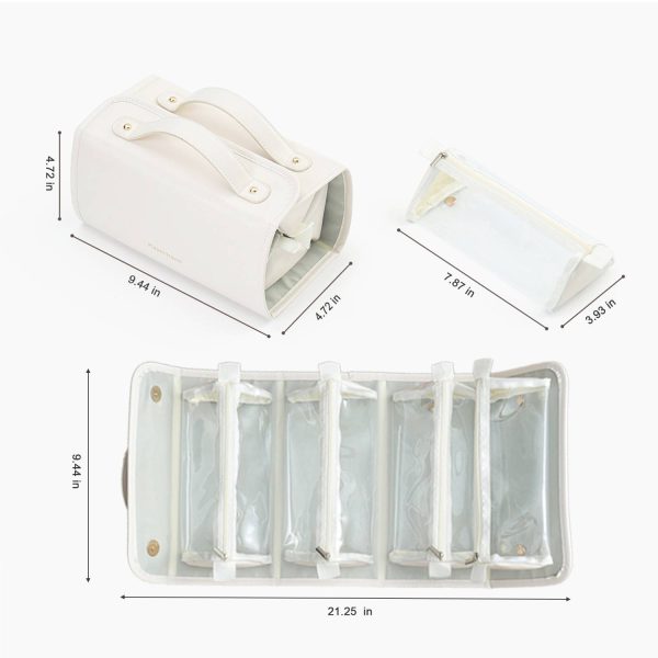 4-in-1 Detachable Foldable PU Travel Makeup Bag