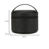 Portable Large-Capacity PU Leather Cylinder Makeup Bag