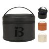 Portable Large-Capacity PU Leather Cylinder Makeup Bag