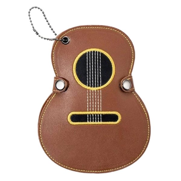 PU Leather Guitar Shaped Pick Case
