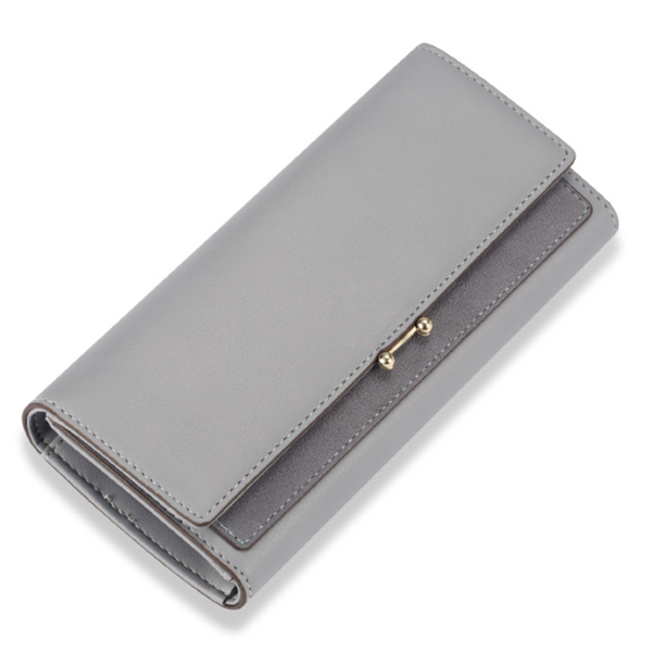 PU Leather Vintage Large Capacity Tri Fold Wallet