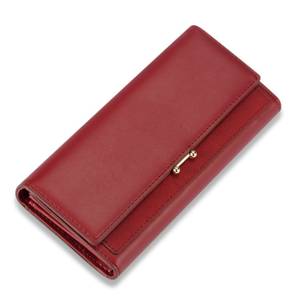 PU Leather Vintage Large Capacity Tri Fold Wallet