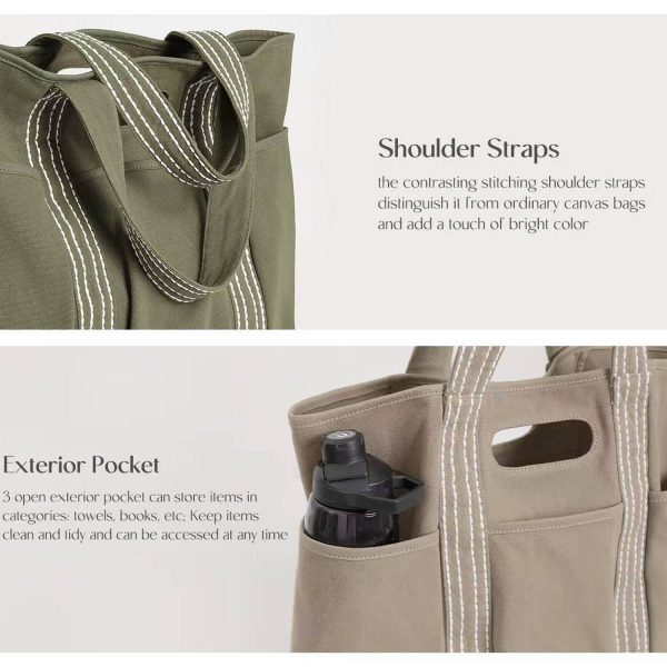 Large-Capacity Canvas Tote & Shoulder Bag