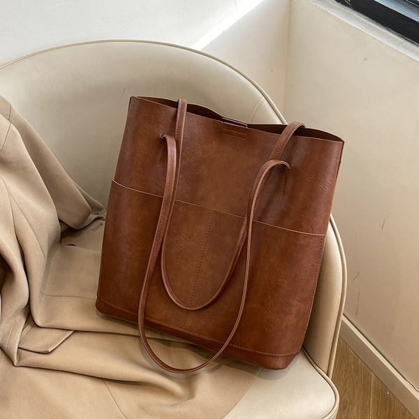 细节1_1761900639496.png 2-Piece PU Leather Retro Tote Bag Set