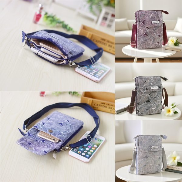 Cotton Crossbody Phone Pouch