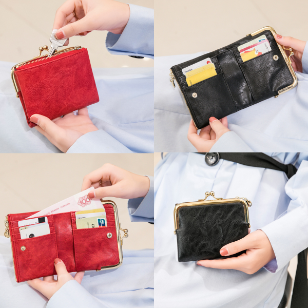 PU Leather Small Kiss Lock Coin Purse